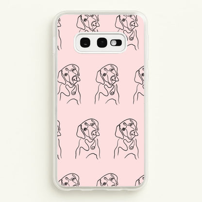 Labrador Outline - Dog Pattern  - Dog Patterned Phone Case for Galaxy S10e