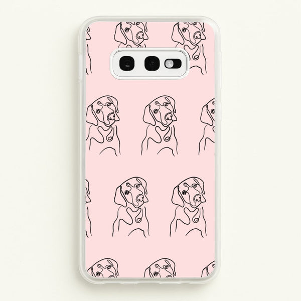Labrador Outline - Dog Pattern  - Dog Patterned Phone Case for Galaxy S10e