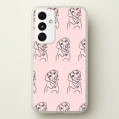 Labrador Outline - Dog Pattern  - Dog Patterned Phone Case for Galaxy A15