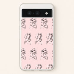 Labrador Outline - Dog Pattern  - Dog Patterned Phone Case for Google Pixel 8