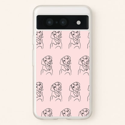 Labrador Outline - Dog Pattern  - Dog Patterned Phone Case for Google Pixel 8