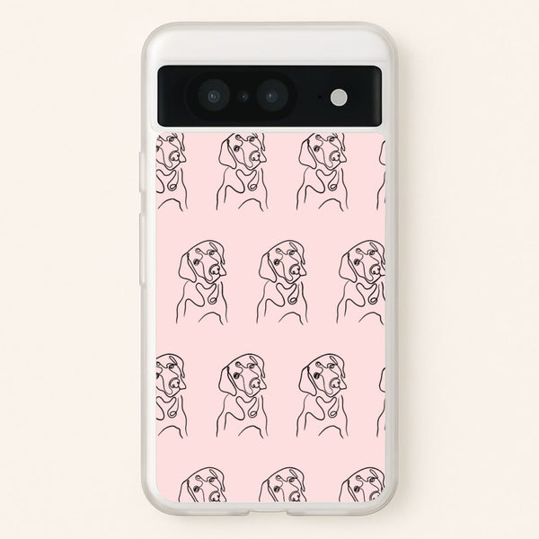 Labrador Outline - Dog Pattern  - Dog Patterned Phone Case for Google Pixel 8