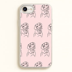Labrador Outline - Dog Pattern  - Dog Patterned Phone Case for iPhone 6 Plus / 7 Plus / 8 Plus