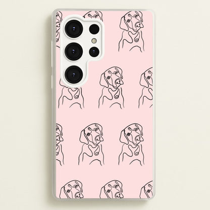 Labrador Outline - Dog Pattern  - Dog Patterned Phone Case for Galaxy S25 Ultra