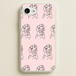Labrador Outline - Dog Pattern  - Dog Patterned Phone Case for iPhone 16e
