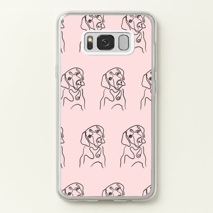 Labrador Outline - Dog Pattern  - Dog Patterned Phone Case for Galaxy S8 Plus