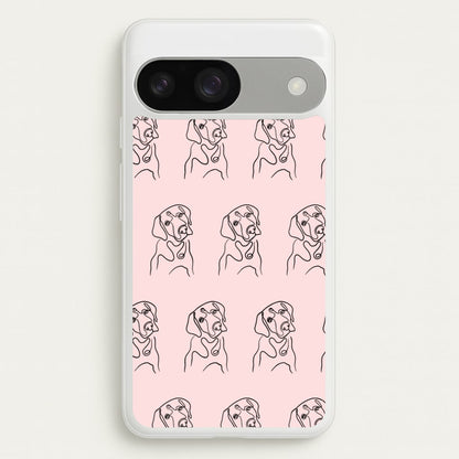 Labrador Outline - Dog Pattern  - Dog Patterned Phone Case for Google Pixel 9 / 9 Pro
