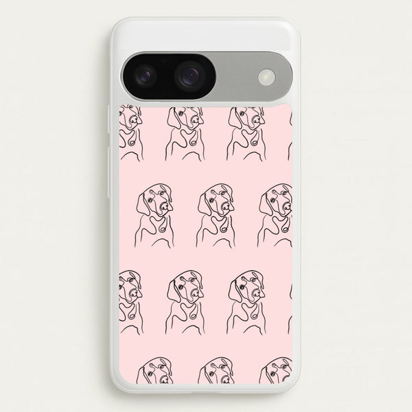 Labrador Outline - Dog Pattern  - Dog Patterned Phone Case for Google Pixel 9 / 9 Pro