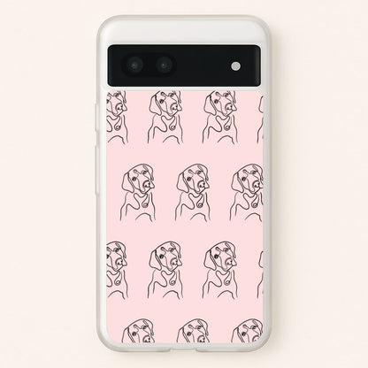 Labrador Outline - Dog Pattern  - Dog Patterned Phone Case for Google Pixel 7a