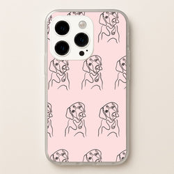 Labrador Outline - Dog Pattern  - Dog Patterned Phone Case for iPhone 14 Pro Max