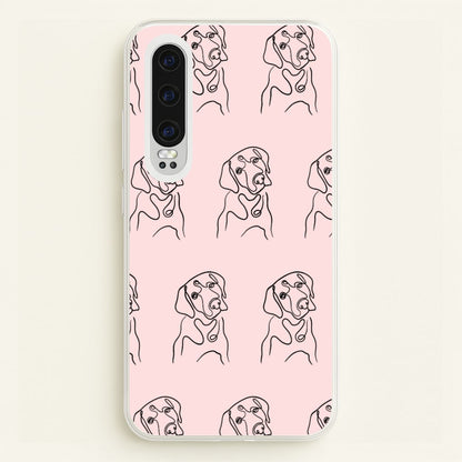 Labrador Outline - Dog Pattern  - Dog Patterned Phone Case for Huawei P30