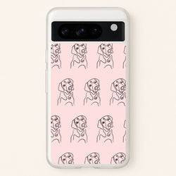 Labrador Outline - Dog Pattern  - Dog Patterned Phone Case for Google Pixel 8 Pro