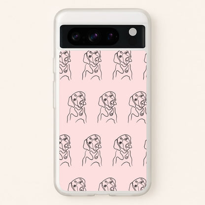 Labrador Outline - Dog Pattern  - Dog Patterned Phone Case for Google Pixel 8 Pro