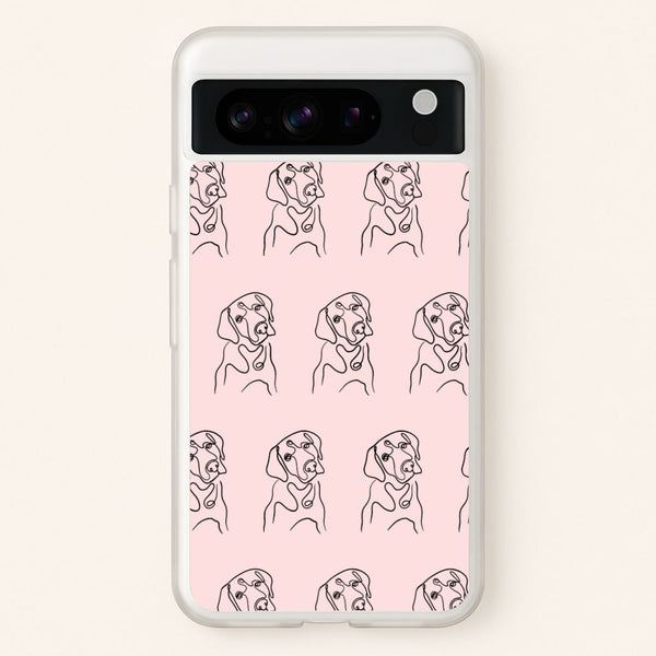 Labrador Outline - Dog Pattern  - Dog Patterned Phone Case for Google Pixel 8 Pro