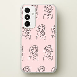 Labrador Outline - Dog Pattern  - Dog Patterned Phone Case for Galaxy A55
