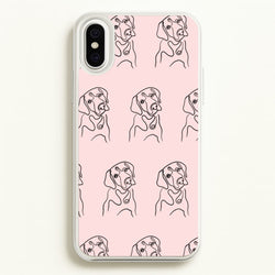 Labrador Outline - Dog Pattern  - Dog Patterned Phone Case for iPhone XS Max