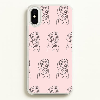 Labrador Outline - Dog Pattern  - Dog Patterned Phone Case for iPhone XS Max