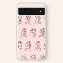 Labrador Outline - Dog Pattern  - Dog Patterned Phone Case for Google Pixel 6a
