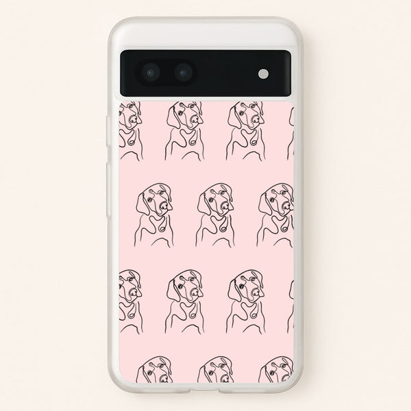 Labrador Outline - Dog Pattern  - Dog Patterned Phone Case for Google Pixel 6a