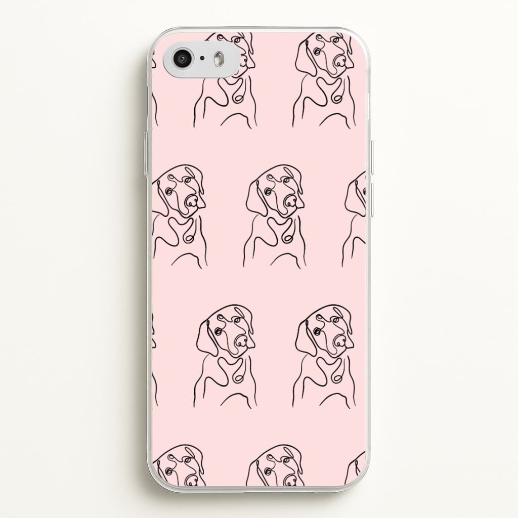 Labrador Outline - Dog Pattern  - Dog Patterned Phone Case for iPhone 5 / 5s / SE 2016