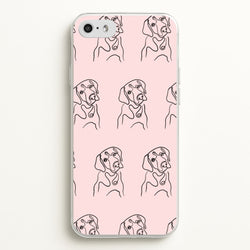 Labrador Outline - Dog Pattern  - Dog Patterned Phone Case for iPhone 5 / 5s / SE 2016