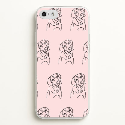 Labrador Outline - Dog Pattern  - Dog Patterned Phone Case for iPhone 5 / 5s / SE 2016