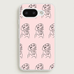 Labrador Outline - Dog Pattern  - Dog Patterned Phone Case for Google Pixel 9a