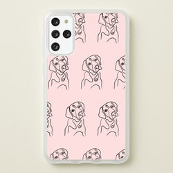 Labrador Outline - Dog Pattern  - Dog Patterned Phone Case for Galaxy S20 Plus