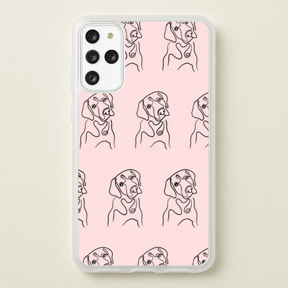Labrador Outline - Dog Pattern  - Dog Patterned Phone Case for Galaxy S20 Plus
