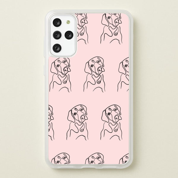 Labrador Outline - Dog Pattern  - Dog Patterned Phone Case for Galaxy S20 Plus