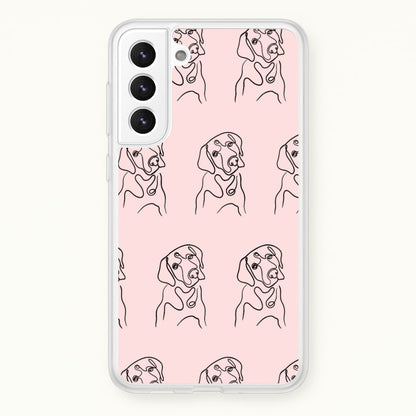 Labrador Outline - Dog Pattern  - Dog Patterned Phone Case for Galaxy S21 Plus