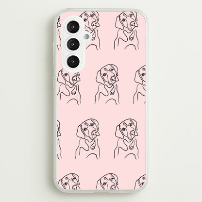 Labrador Outline - Dog Pattern  - Dog Patterned Phone Case for Galaxy S23FE