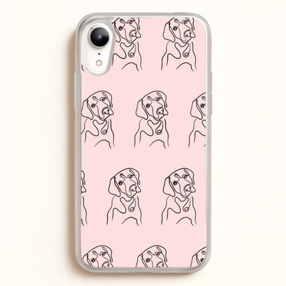 Labrador Outline - Dog Pattern  - Dog Patterned Phone Case for iPhone XR