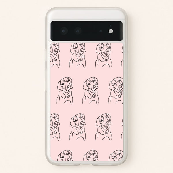 Labrador Outline - Dog Pattern  - Dog Patterned Phone Case for Google Pixel 6