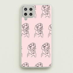Labrador Outline - Dog Pattern  - Dog Patterned Phone Case for Galaxy A12