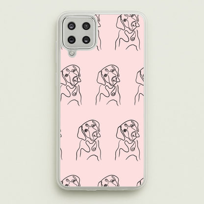 Labrador Outline - Dog Pattern  - Dog Patterned Phone Case for Galaxy A12