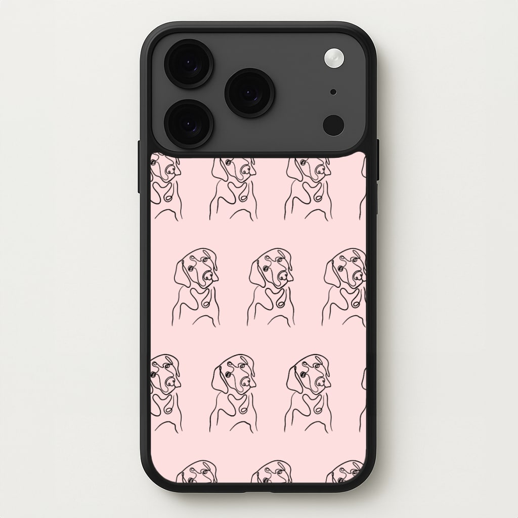 Labrador Outline - Dog Pattern Phone Case for iPhone 17 Pro