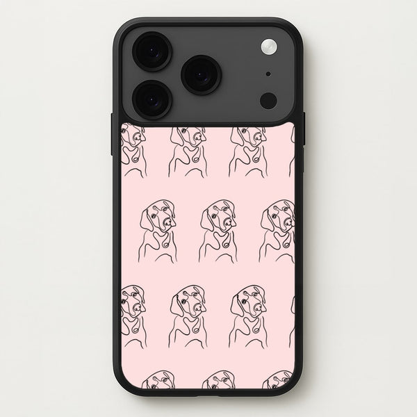 Labrador Outline - Dog Pattern Phone Case for iPhone 17 Pro