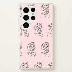 Labrador Outline - Dog Pattern  - Dog Patterned Phone Case for Galaxy S24 Ultra