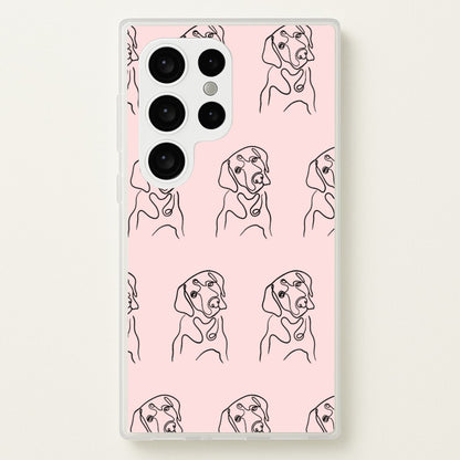 Labrador Outline - Dog Pattern  - Dog Patterned Phone Case for Galaxy S24 Ultra