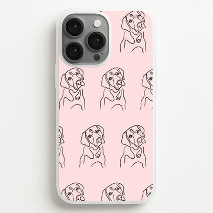 Labrador Outline - Dog Pattern  - Dog Patterned Phone Case for iPhone 13 Pro Max