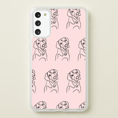 Labrador Outline - Dog Pattern  - Dog Patterned Phone Case for Galaxy A41