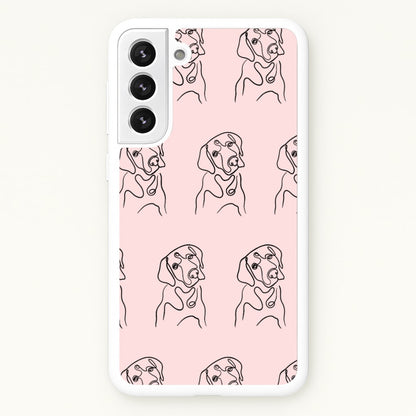 Labrador Outline - Dog Pattern  - Dog Patterned Phone Case for Galaxy S22 Plus