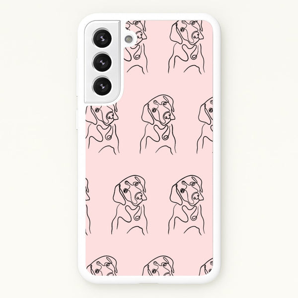 Labrador Outline - Dog Pattern  - Dog Patterned Phone Case for Galaxy S22 Plus