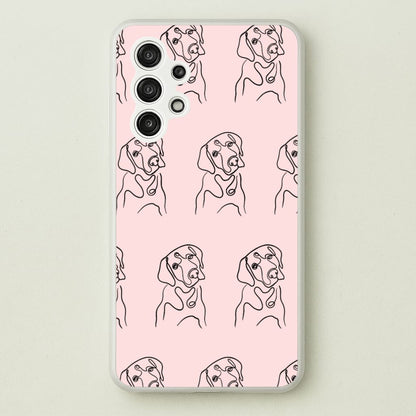 Labrador Outline - Dog Pattern  - Dog Patterned Phone Case for Galaxy A13