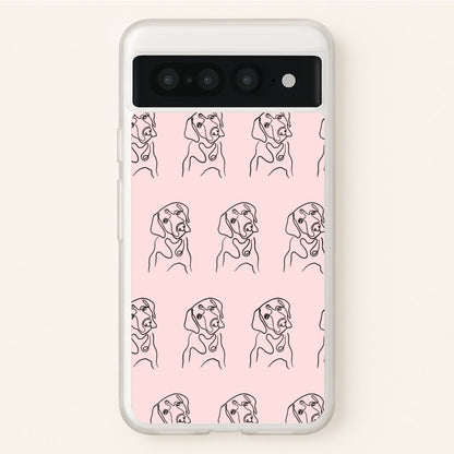 Labrador Outline - Dog Pattern  - Dog Patterned Phone Case for Google Pixel 7 Pro