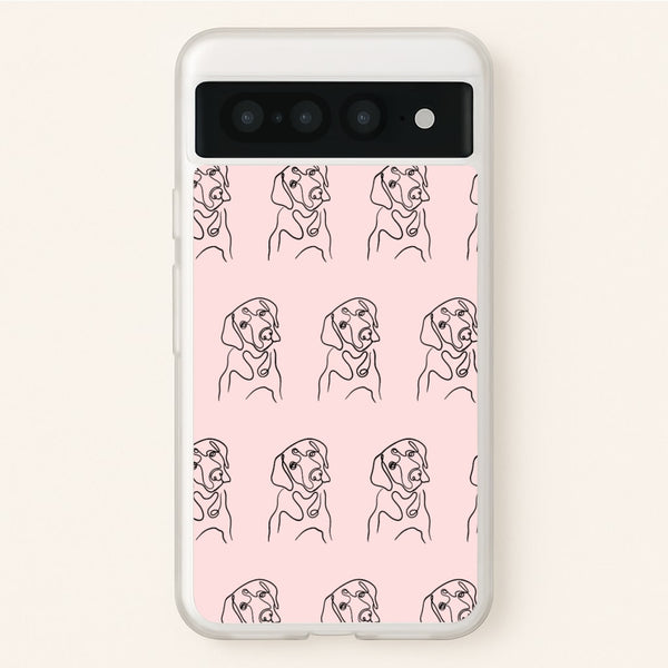Labrador Outline - Dog Pattern  - Dog Patterned Phone Case for Google Pixel 7 Pro