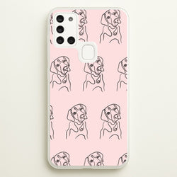 Labrador Outline - Dog Pattern  - Dog Patterned Phone Case for Galaxy A21s