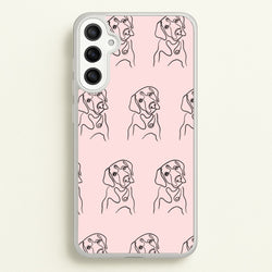 Labrador Outline - Dog Pattern  - Dog Patterned Phone Case for Galaxy A36