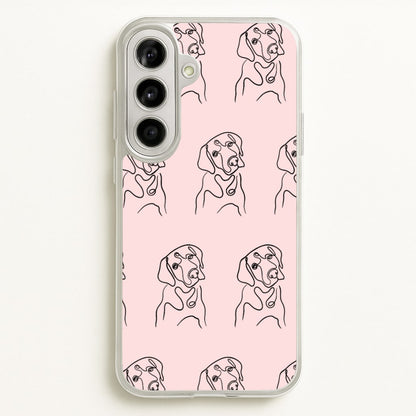 Labrador Outline - Dog Pattern  - Dog Patterned Phone Case for Galaxy A56